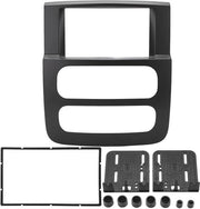 Kit di Montaggio per Fascia Radio in ABS - Sostituzione per Camion 2002-2005 - Doppio DIN - Cassetto di Pannello - Incluso: Attacchi e Adattatori - Pannello di Radiocomando