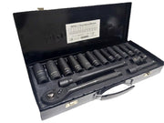 Valigia set chiavi a bussola 16 pezzi con prolunghe cricchetto reversibile 1/2"