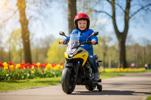 Moto Elettrica per Bambini Licenza Ufficiale Honda NC750X 12V 4,5Ah Giallo