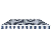 Tenda da Sole | Tenda parasole Pieghevole Manuale 400 cm Blu/Bianca