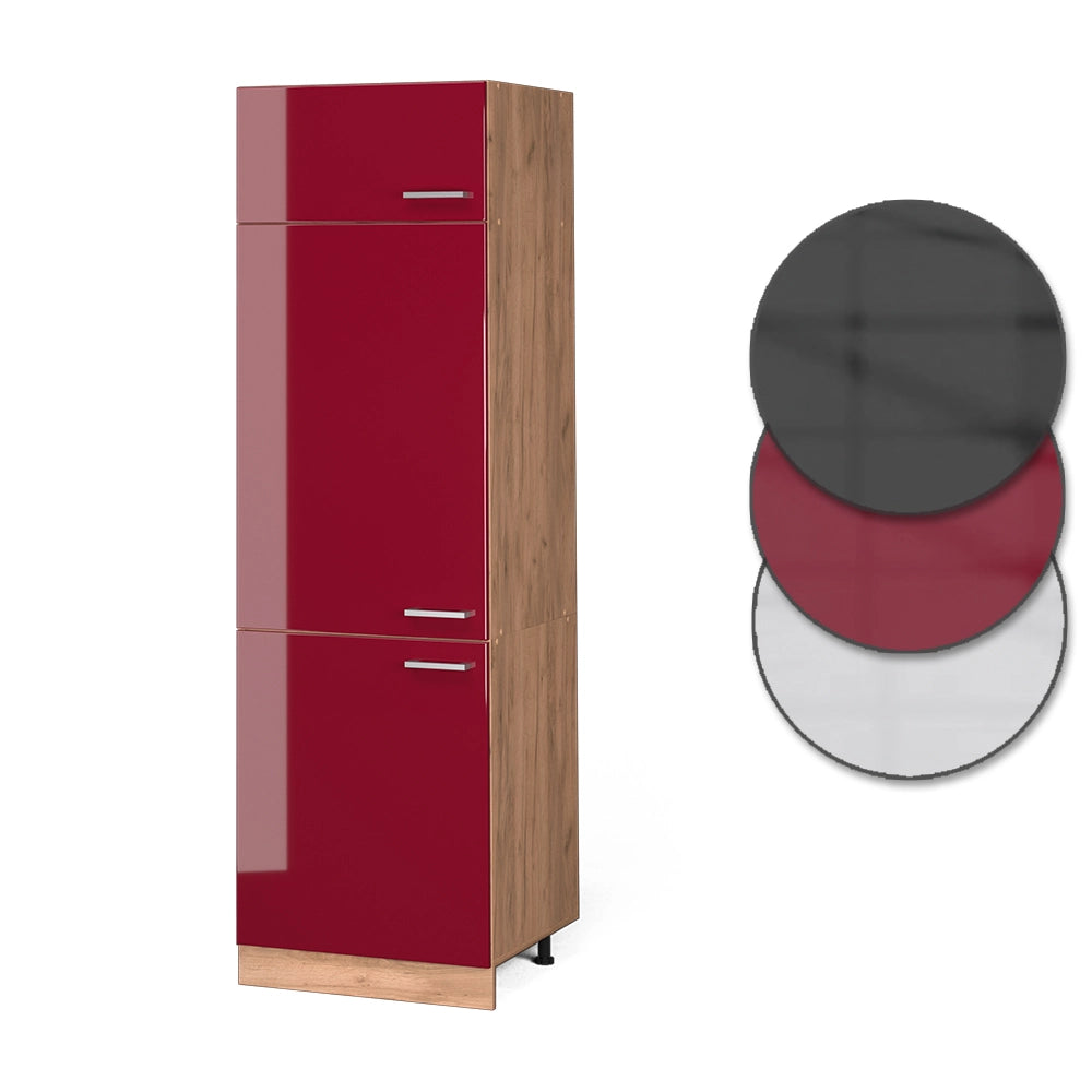 Vicco Armadio frigorifero Rosso lucido 60 cm