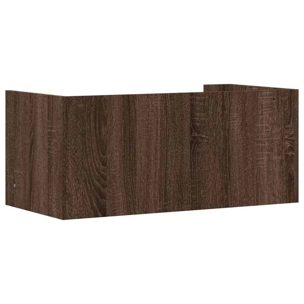Mensola a Muro Rovere Marrone 70,5x35x30,5 cm Legno Multistrato