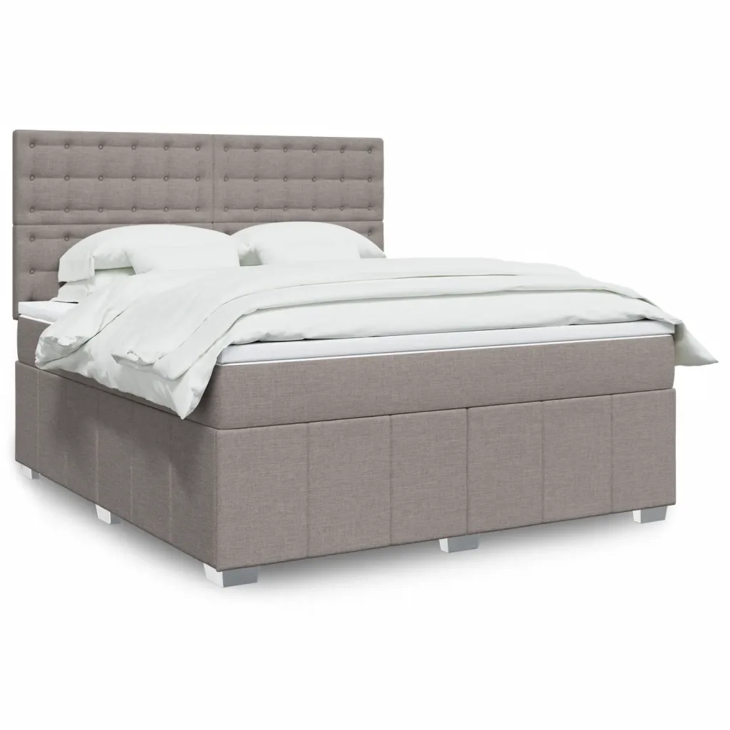 Giroletto a Molle con Materasso Tortora 180x200 cm in Tessuto 3294065