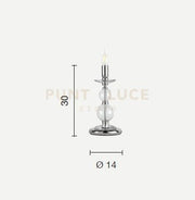LUMETTO VIVALDI 1 LUCE AMBRA ORO ATTACCO E14 D.14CM