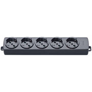 01293.NC Presa Multipla 5Universale Nero