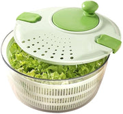 Centrifuga per insalata con rubinetto di scarico - Tritacarote - Lavafrutta - Asciugacarote - Articolo in plastica - 3 pezzi - Accessorio da cucina