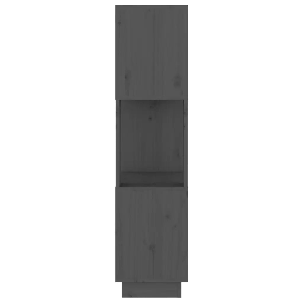 Libreria Divisorio-Scaffale per Libri-Mobile di Stoccaggio Grigio 51x25x101 cm Legno Massello di Pino