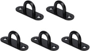 Occhiello a forma di ovale per piatto di occhiello - Bevallimento - Nero - Acciaio Inox - Per Camping e Bevallimento Solido - Adatto per Esterno - Colore Nero