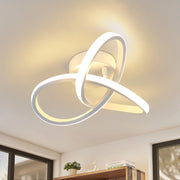 ZMH Lampada da soffitto plafoniera LED bianca design moderno 25 cm per soggiorno camera letto