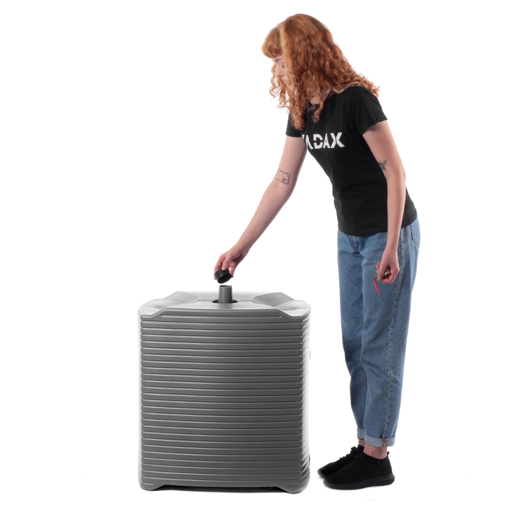 Serbatoio per acqua piovana KADAX 125L, barile modulare in plastica color antracite