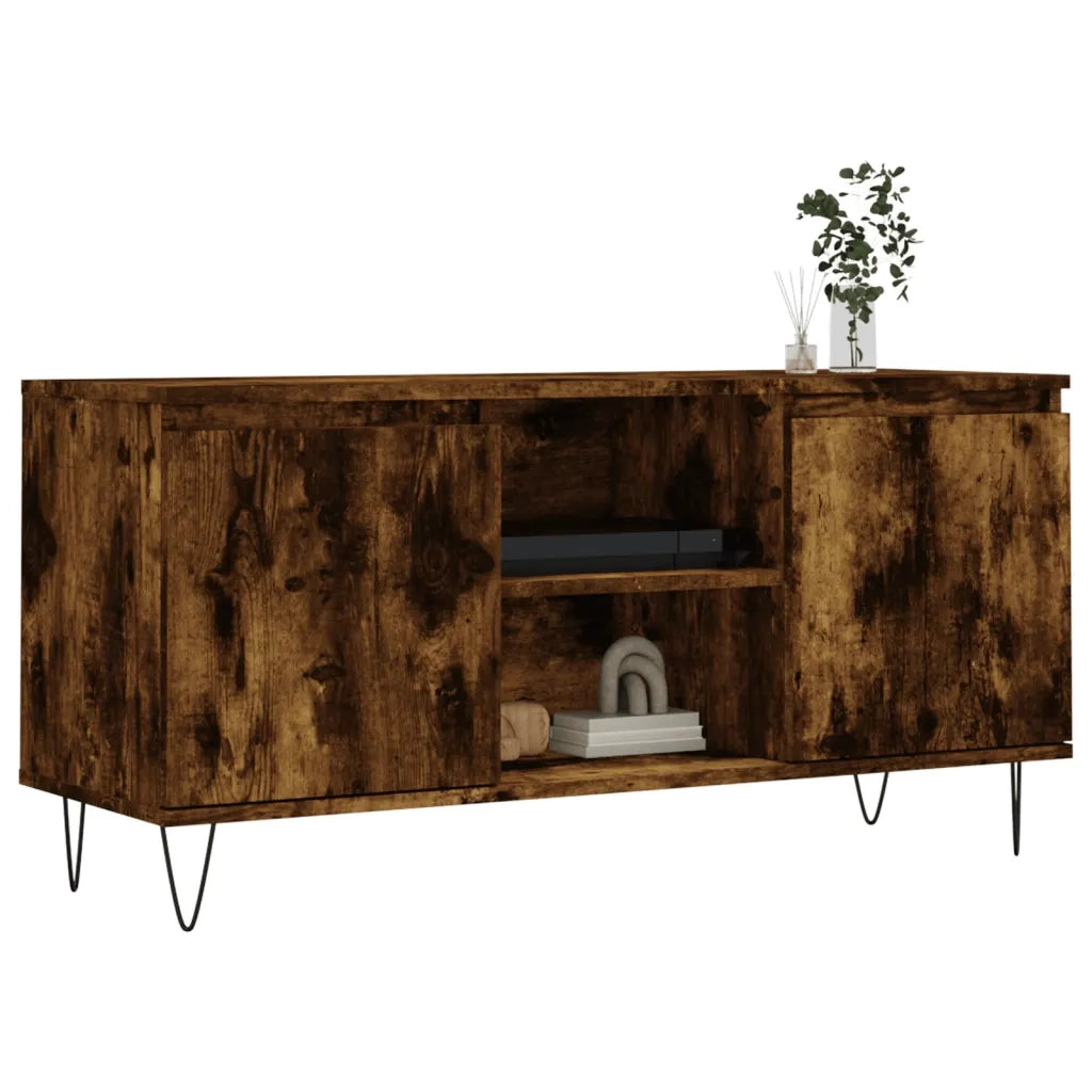 Mobile Porta TV Rovere Fumo 104x35x50 cm in Legno Multistratocod mxl 82097