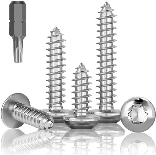 Viti a Torx in acciaio inossidabile 70 pezzi M4 x 20mm viti a testa a cono in acciaio inossidabile A2 V2A