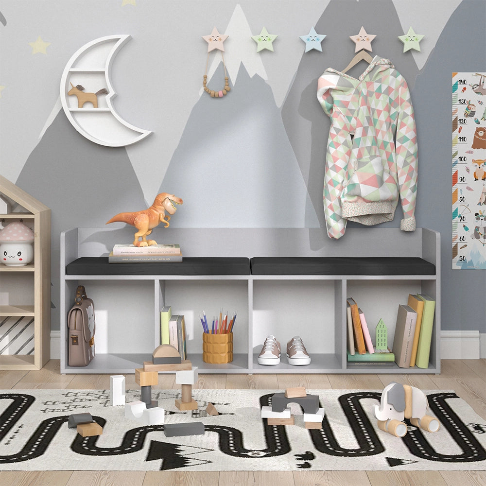 Vicco Scaffale per bambini Grigio chiaro 142.4 x 53.4 cm 4 scomparti