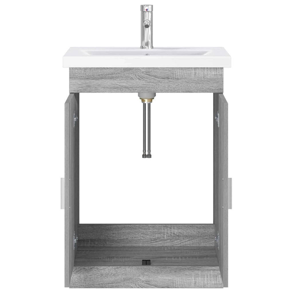 Set di mobili per il bagno Sonoma grigio 61 x 40 x 84,5 cm 3404355