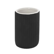 Portaspazzolini bagno da appoggio nero in ceramica soft touch Spring