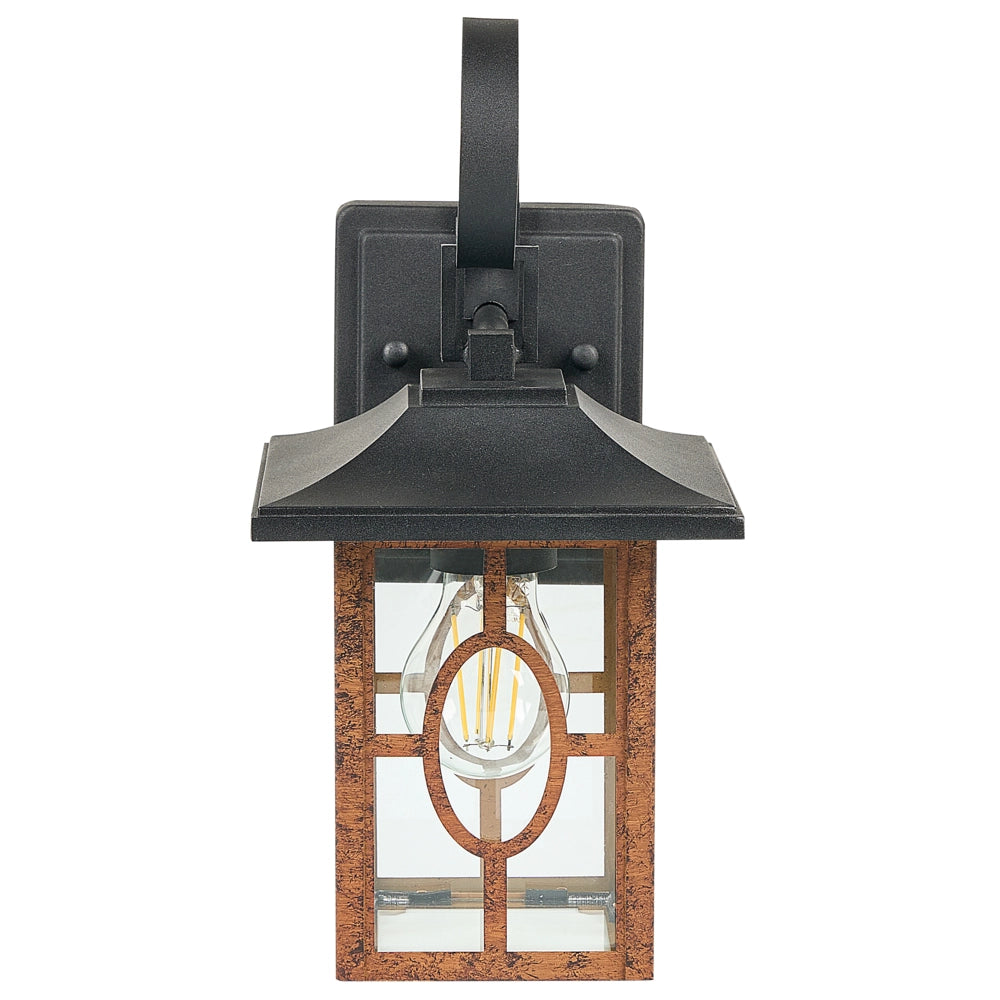 Lampada da parete per esterni Brown Sconce Metallo Ferro Alluminio Vetro Opaco Design Tradizionale Giardino Patio