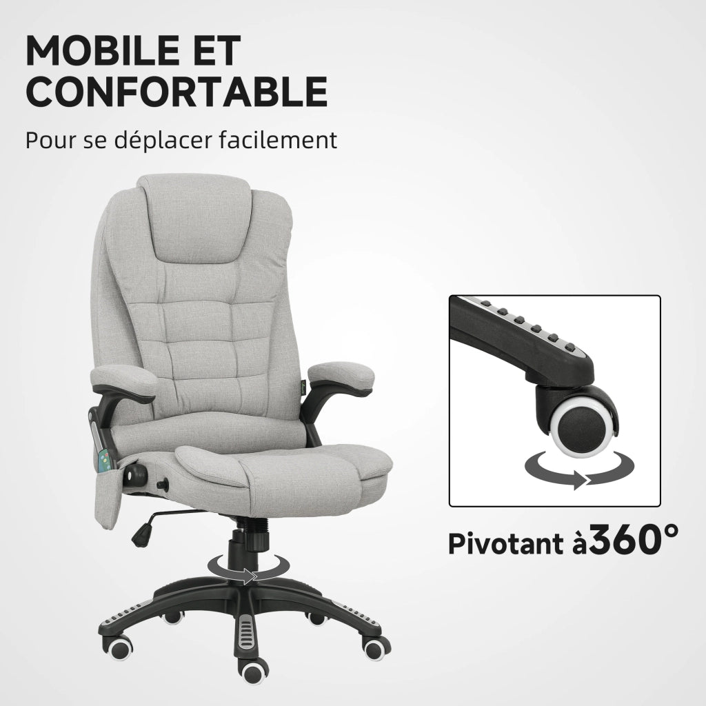 Poltrona Massaggiante Elettrica con Riscaldamento ¨C Zephmum ¨C Grigio