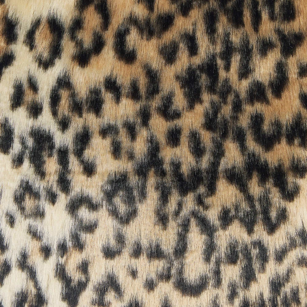 Set di 2 cuscini in acrilico marrone 45 x 45 cm Glam leopardato con zip pelo Soggiorno Camera da letto