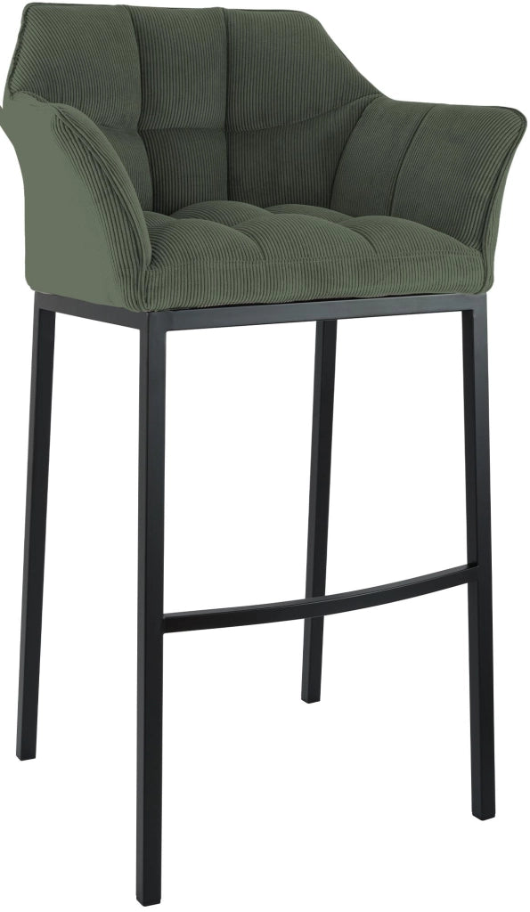 Sgabello bar Damaso B Cord con telaio a 4 piedi 3