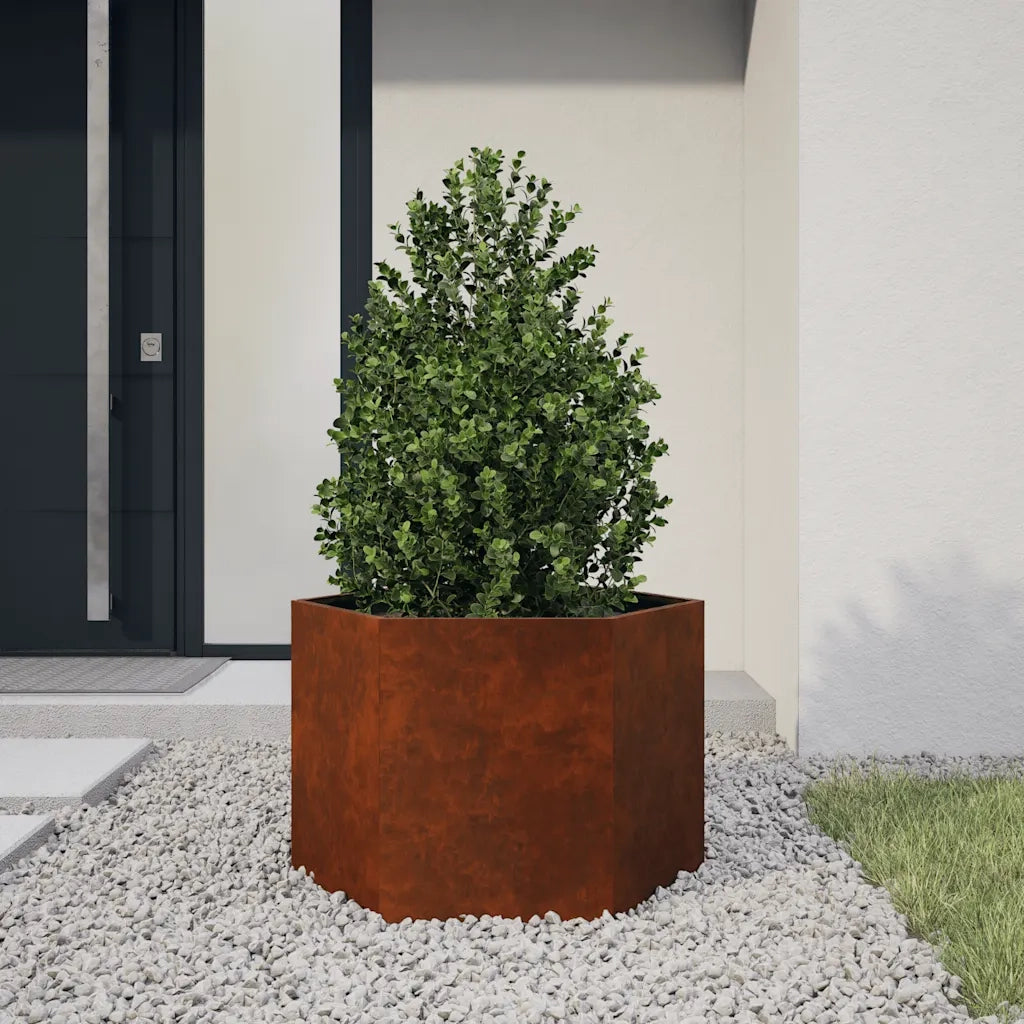 Fioriera Ruggine 60x60x45 cm Acciaio Corten 823675