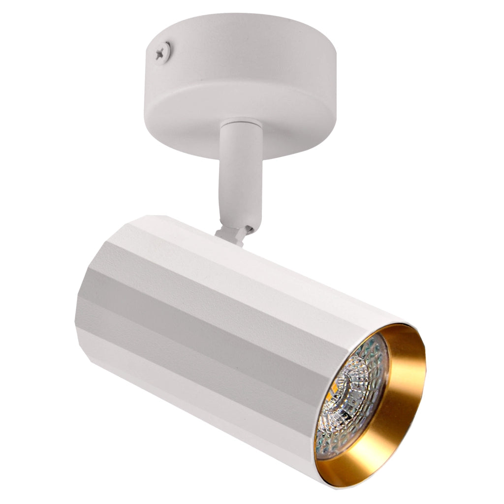 Plafoniera/Applique Polux NICEA bianco-oro GU10 1 luce