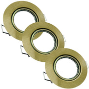 Faretto incasso tondo orientabile patina oro 3x Polux