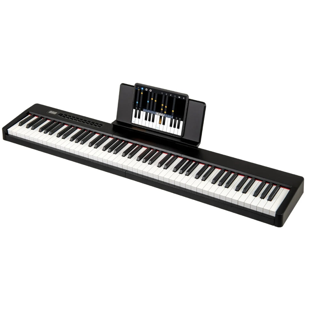Tastiera per pianoforte elettrico 125 x 24 x 6 cm con sorgente audio da sogno e doppio suono stereo in nero 20_0011455