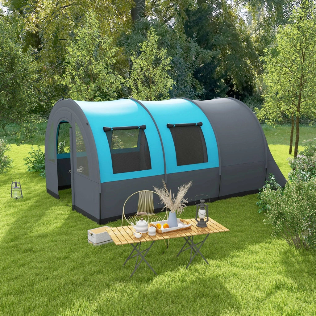 Tenda da campeggio 3 posti ¨C zephmum ¨C Grigio, Impermeabile, 480x260x200 cm