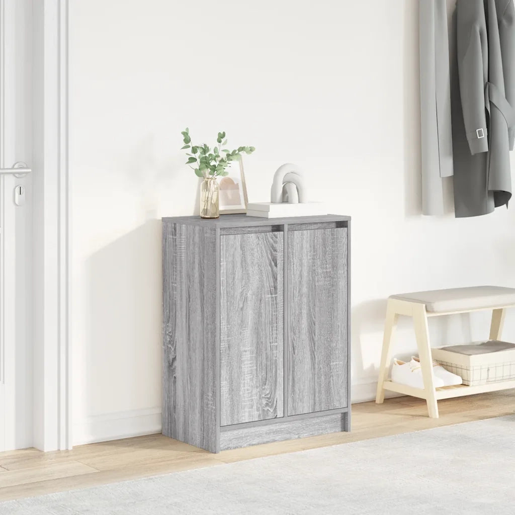 vidaXL Scarpiera Grigio Sonoma 57x34x76 cm in Legno Multistrato