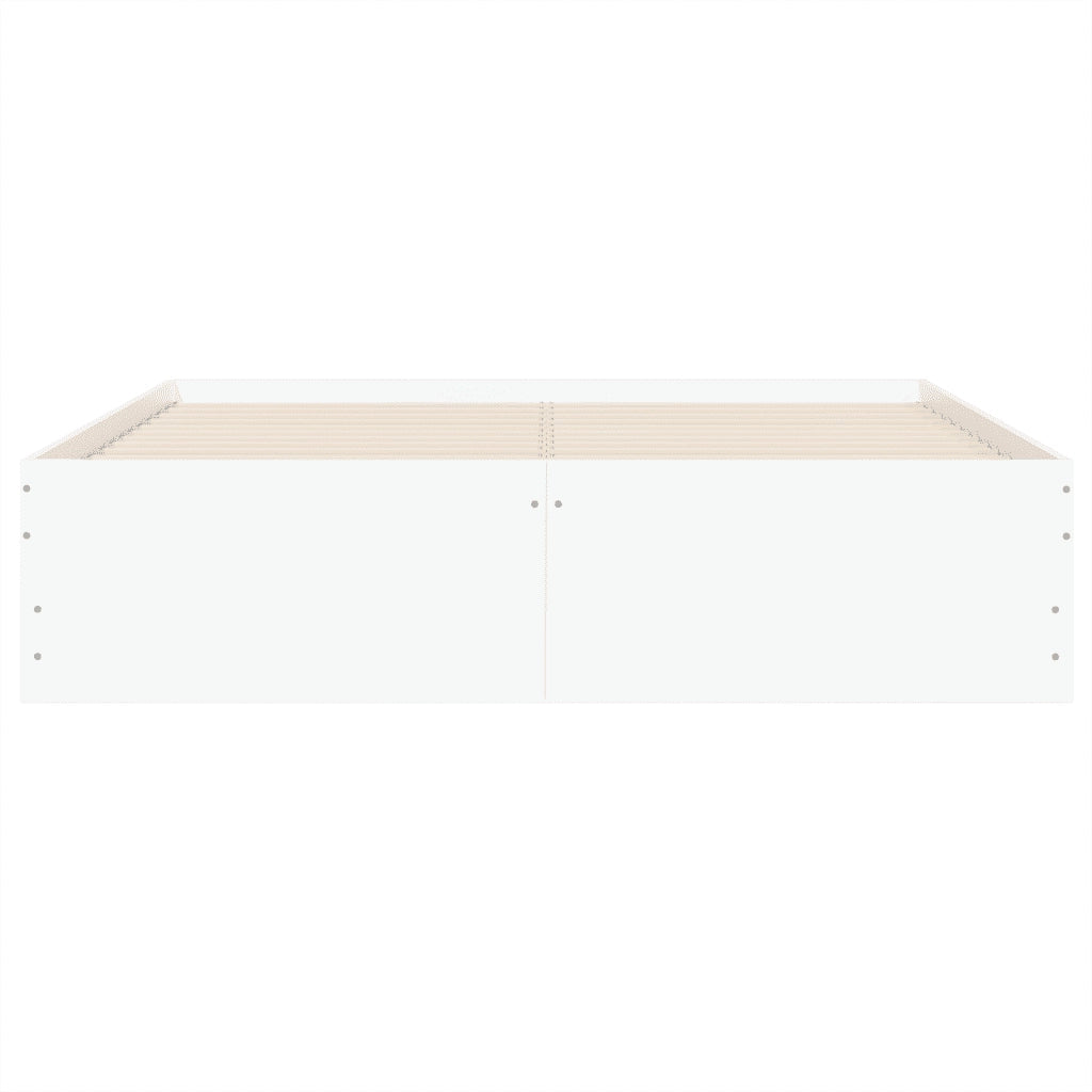 Giroletto con Cassetti Bianco 120x190 cm in Legno Multistrato 3207315