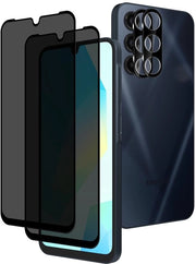 Schermo di Protezione della Privacy 2 Pack per Samsung Galaxy A16 5G con Protezione del Lens della Camera 2 Pack, [Resistente alle Marcature] [Durezza 9H] Protezione Anti-Spy con Film in Vetro Resistentissimo per Samsung Galaxy A16 5G
