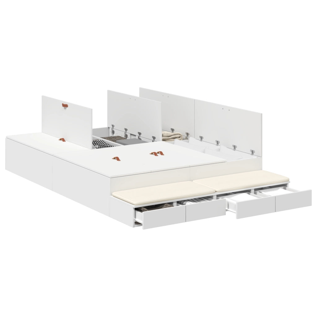 Struttura Letto Contenitore Bianco 160x200 cm