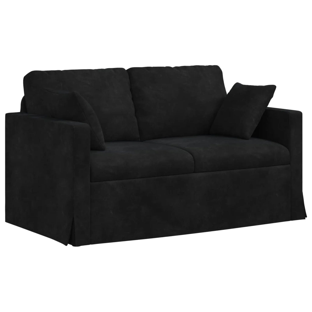 Divano | Divano da soggiorno | Sofa Nero 138 x 78 x 80 cm Velluto
