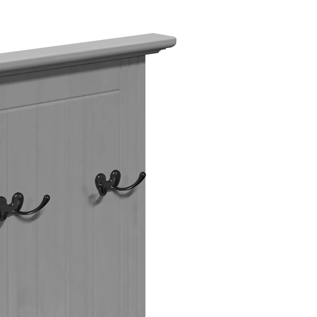 Mobiletto da Ingresso con Ganci BODO Grigio 50x40x157 cm 4016874