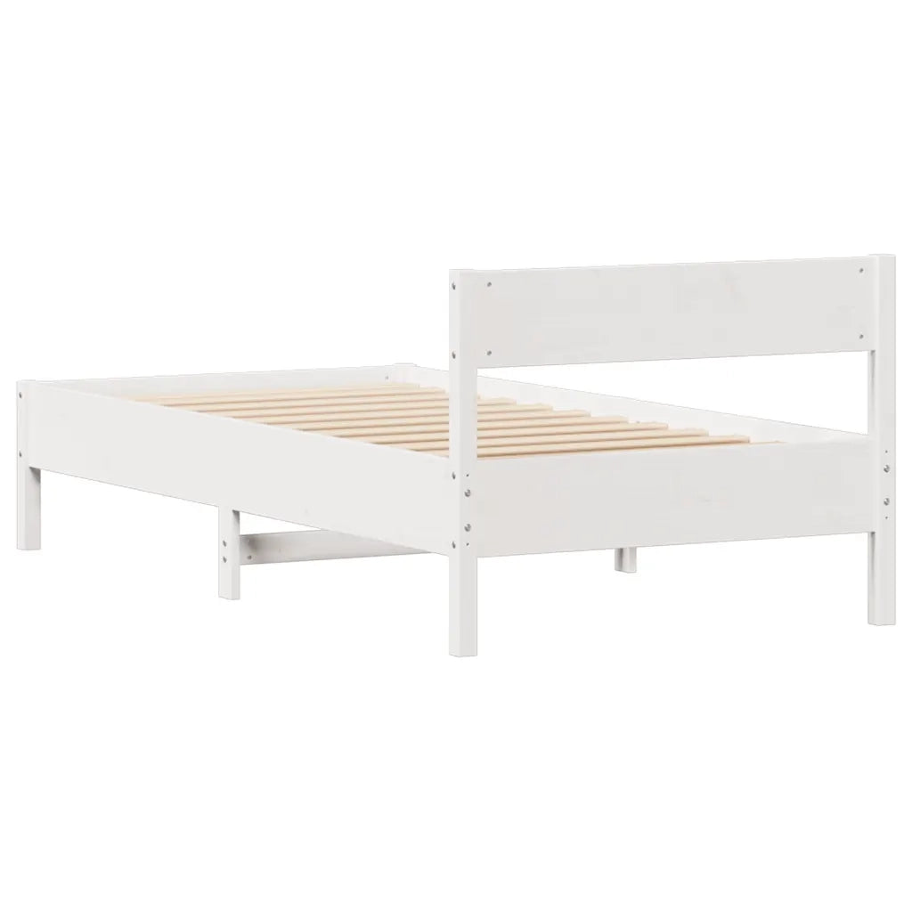 vidaXL Letto senza Materasso Bianco 90x190 cm in Legno Massello Pino