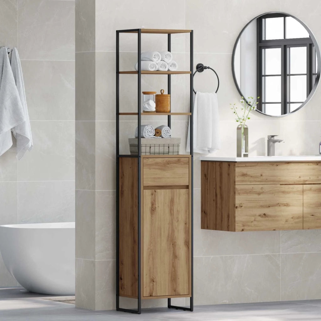 Mobile da Bagno con porta Rovere Artigianale 40 x 30 x 180 cm 886497