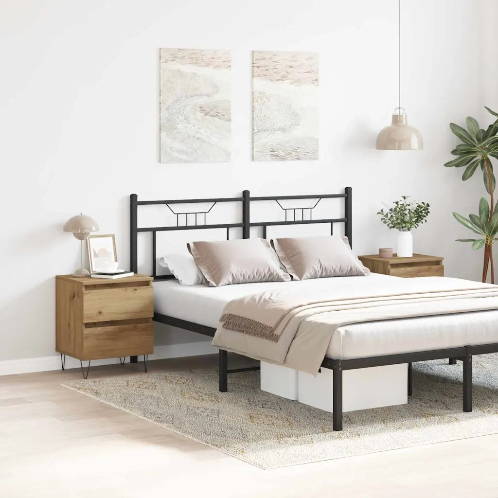 Armadio da Notte 2 pcs rovere artigianale 40 x 35 x 50 cm 863485