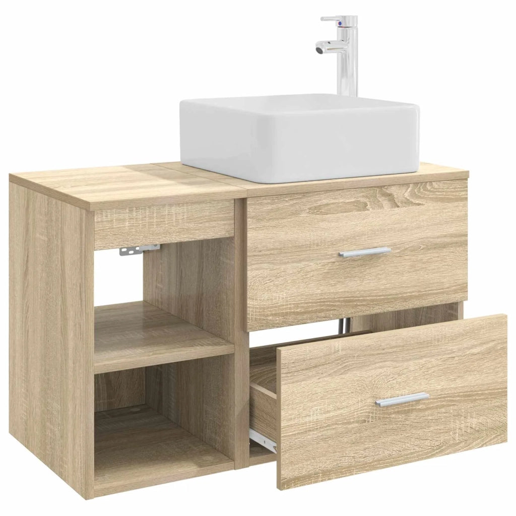 Set di mobili per il bagno 2 pcs Rovere Sonoma 3403882