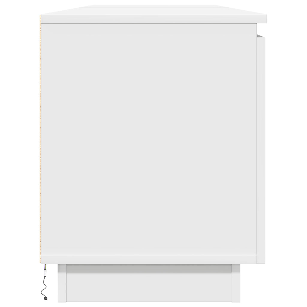 pensile TV  con LED Bianco 180x38x49 cm Legno ingegnerizzato