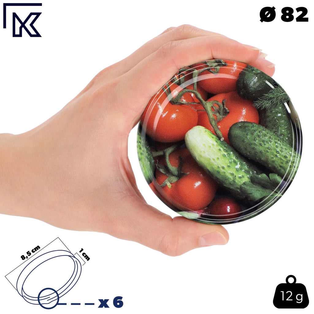 KADAX 50x Jar Caps Fi 82 Tappi per Barattoli Coperchi Conserva