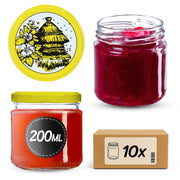 Barattoli per conserve KADAX Lerma 200 ml 10 pezzi 66 mm + coperchi "Api"