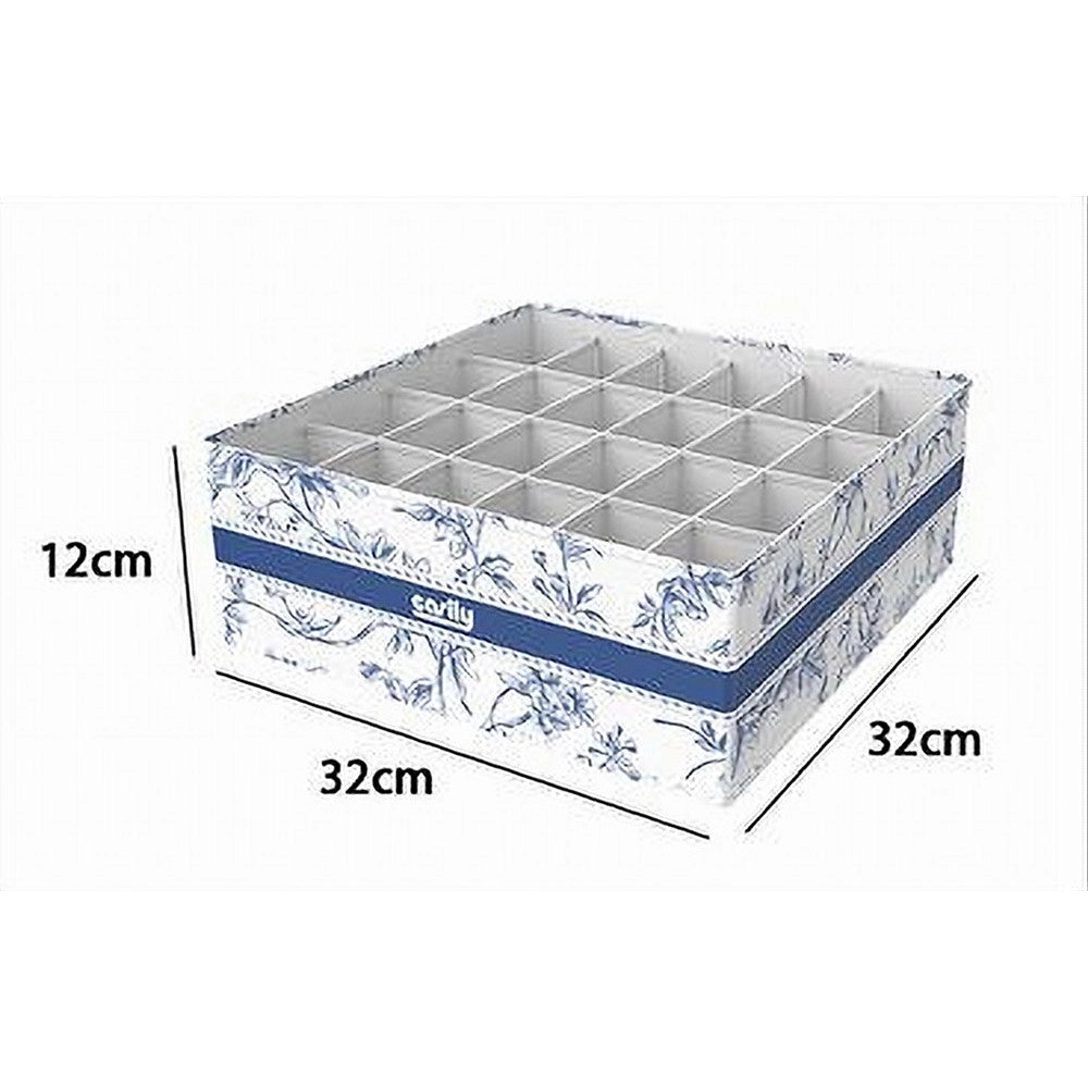Trade Shop - Organizer Per Armadio 24 Scomparti Scatola Salvaspazio 32x32x12cm Fantasia 87334 -