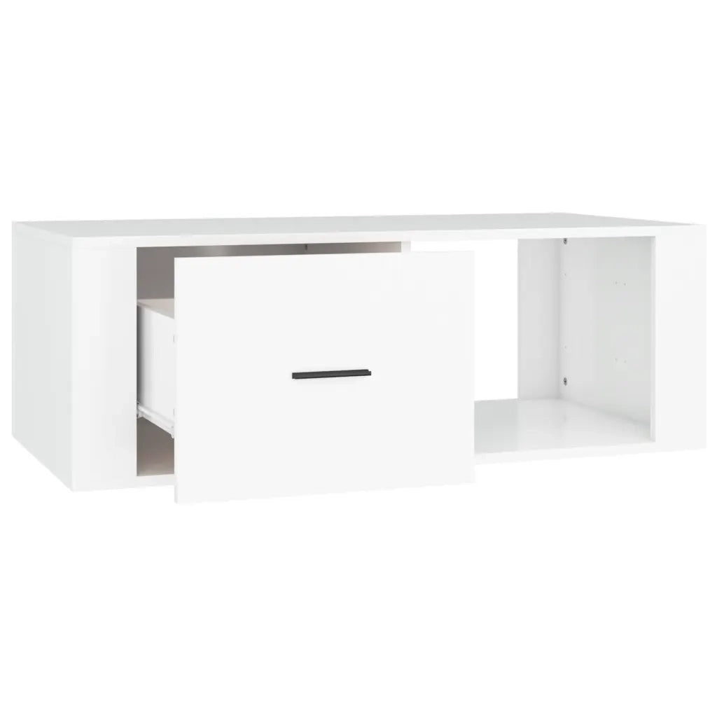 Tavolino da salotto | Tavolino da caff¨¨ | Tavolino da Soggiorno Bianco 100x50,5x35 cm in Legno Multistrato