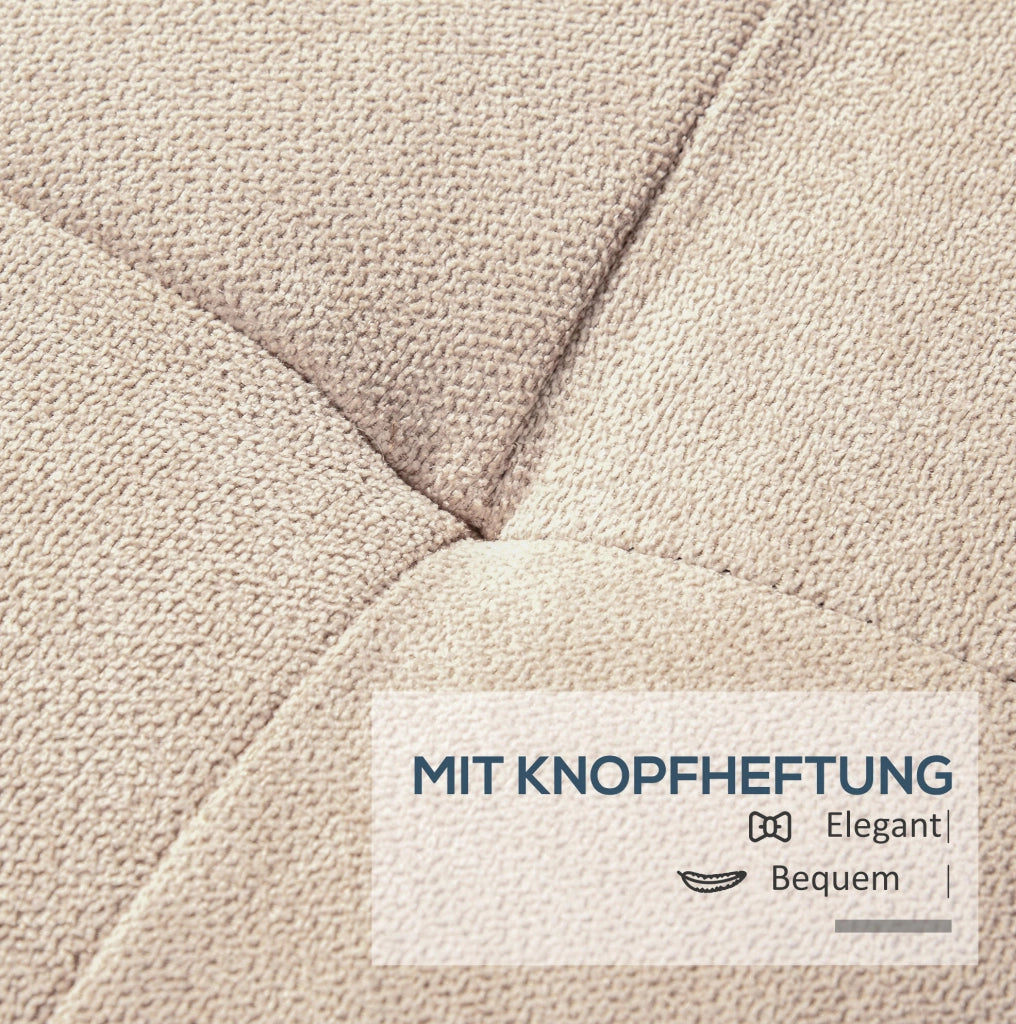Panca imbottita contenitore beige 125 cm con coperchio