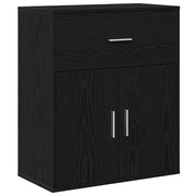 Credenza | Madia | Buffet da pranzo | Armadio da pranzo Rovere Nero 60 x 31 x 70 cm Legno multistrato