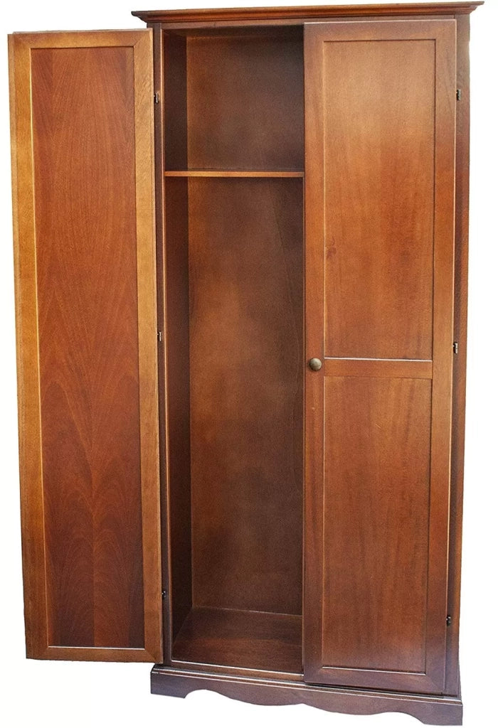 Armadio stipo in legno noce scuro arte povera  87x40x192 (520) - Mobili 2G