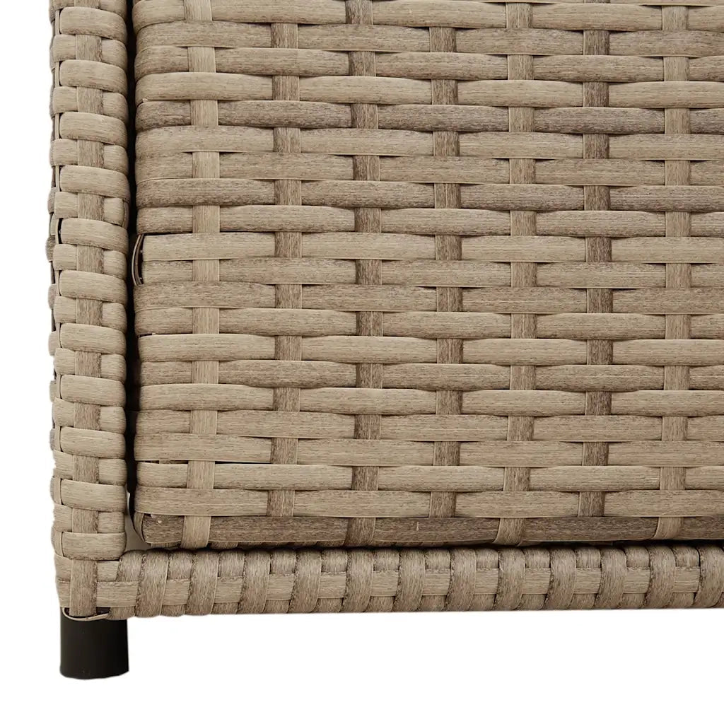 Mobile contenitore da giardino arredo esterno con 3 cassetti 55 x 59 x 69 cm resina intrecciata beige 02_0047431