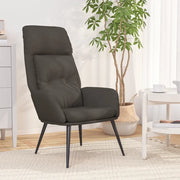 Poltrona Reclinabile Grigio Scuro in Similpelle Scamosciata 341282