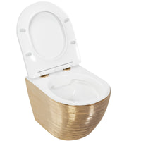 Vaso Wc Sospeso Rea Carlo Flat Brush Gold
