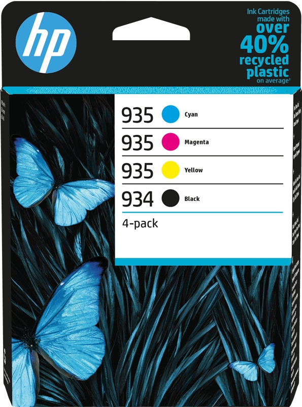 HP Confezione da quattro Cartucce di Inchiostro ciano/magenta/giallo e nero Originali 934 e 935